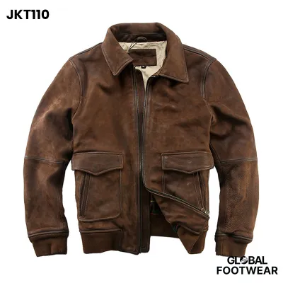 Top layer cattle A1 Air flight suit  leather jacket